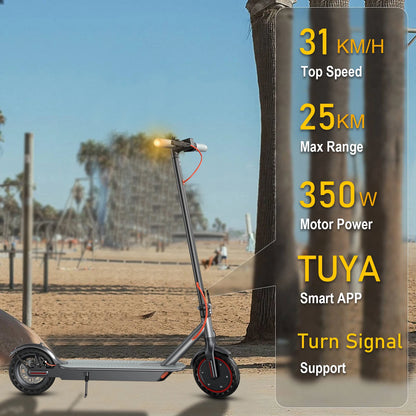 2025 New AOVOPRO Turn Signal Electric Scooter 350W 8.5 Inch Tire APP Smart Escooter 31KM/H 36V10.5AH Electric Scooter for Adults