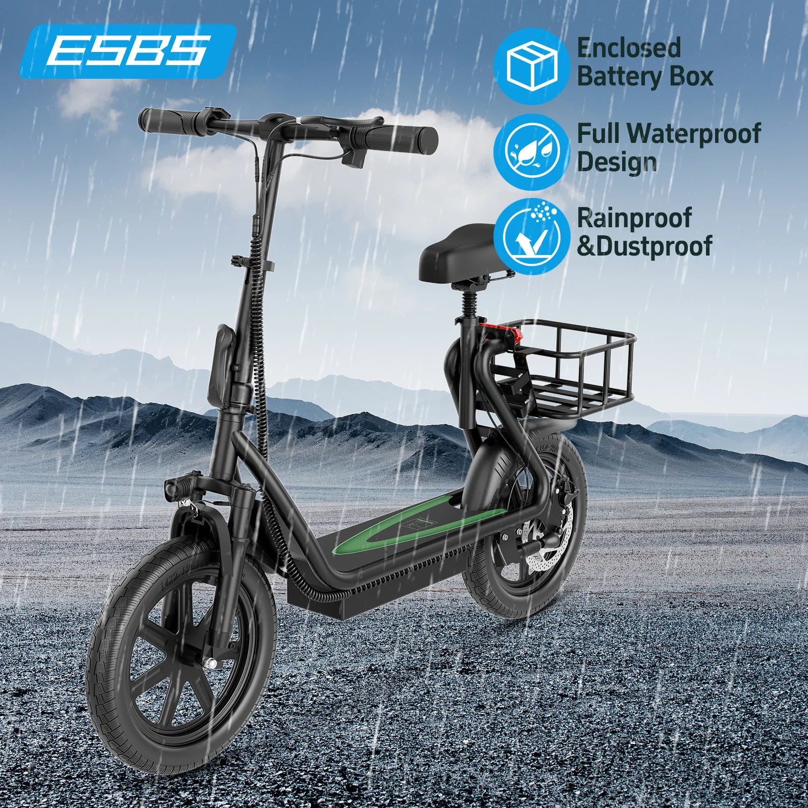 2025 New LPESBS Dual Brake Electric Scooter 500W Super Motor 35KM/H Fast Speed Portable Electric Scooter 45KM Long Range Scooter.