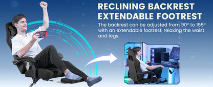 GTPLAYER Gaming Stuhl, Atmungsaktiver Bürostuhl, Bürostuhl Ergonomisch, Hochwertiger - Stoff, Ergonomischer PC Stuhl