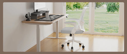 Naspaluro Ergonomic Office Chair Desk Chair with 90° Folding Armrests Lumbar Support Breathable Mesh Padding for Home Office