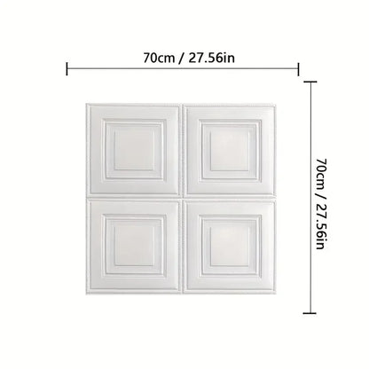 70cm*70cm 3D Room Decor Warm Decoration Self-adhesive Wall Stickers Foam Waterproof Anti-collision Wallpaper Ceiling Background