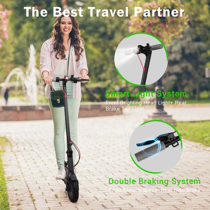 AOVOPRO ES80 500W Electric Scooter for Adults 35KM Long Range 31KM/H Fast Speed Folding Electric Scooter 8.5 Inch Smart Escooter