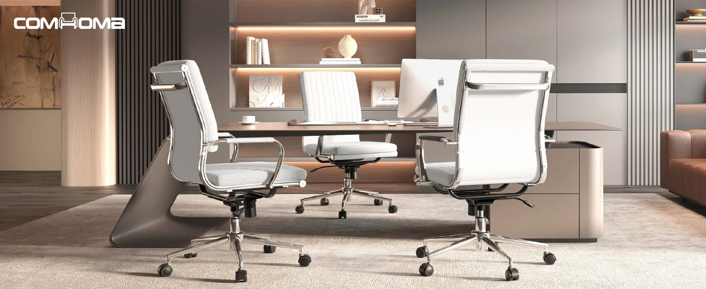COMHOMA Chefsessel Bürostuhl Ergonomischer Schreibtischstuhl Drehstuhl Computerstuhl mit Armlehnen Schminktisch Stuhl
