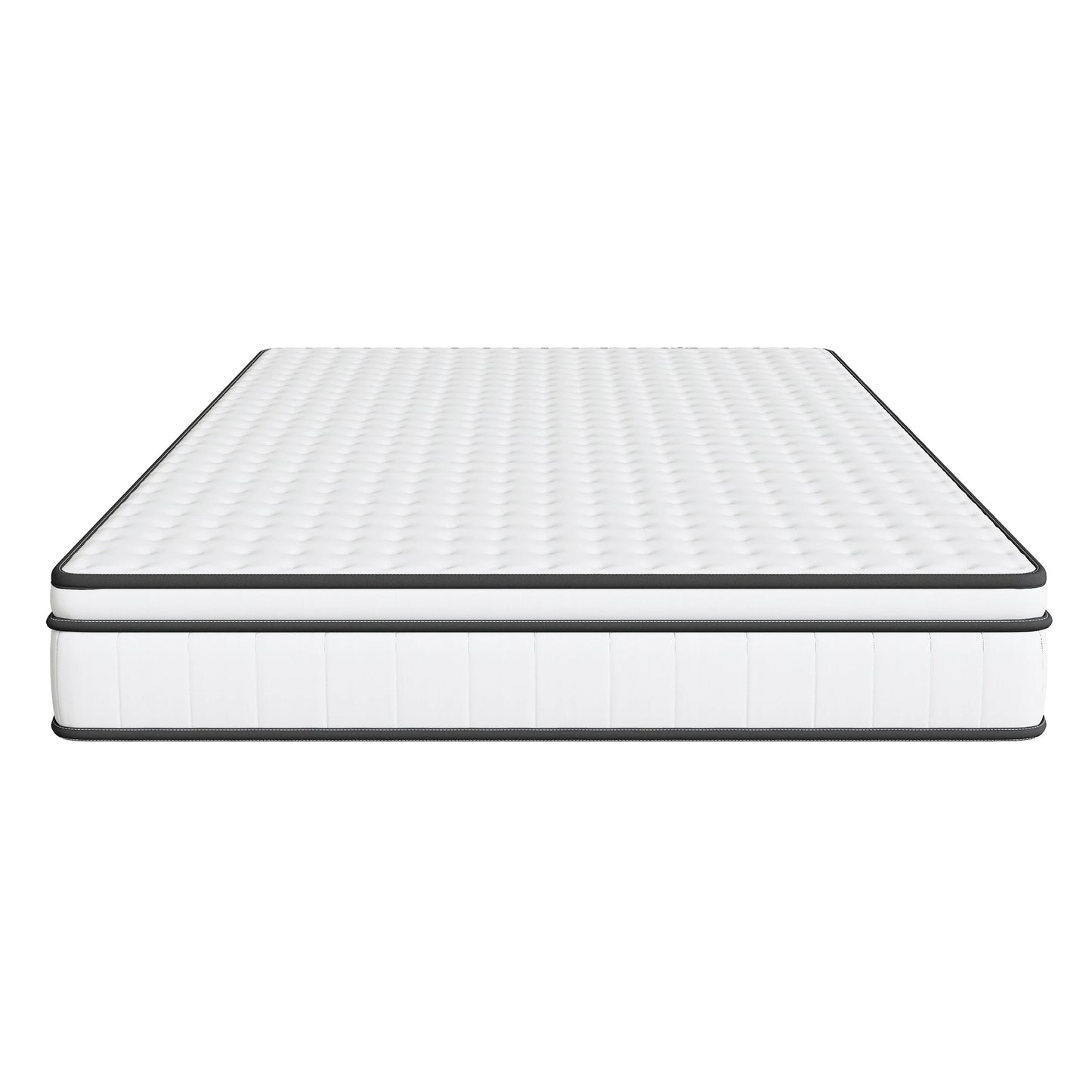 Rosahqnda 90/140/160 x 200 cm Federkernmatratze,Atmungsaktiver Schaumstoff,Härtegrad H3,Doppeltuch-Polyesterbezug,Weiß