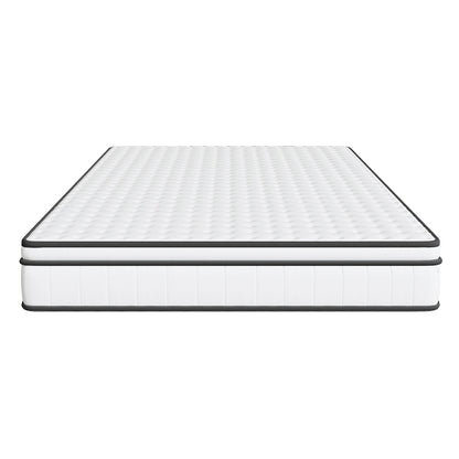 Rosahqnda 90/140/160 x 200 cm Federkernmatratze,Atmungsaktiver Schaumstoff,Härtegrad H3,Doppeltuch-Polyesterbezug,Weiß