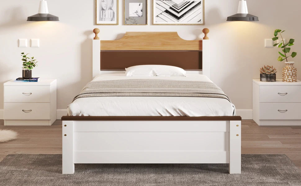 Rosahqnda Bett aus massivem Kiefernholz, Einzelbett 90 x 200 cm, Doppelbettrahmen 140 x 200 cm, Gästebett, Wohnungsbett, Jugendbett, Hauptschlafzimmer, Holz