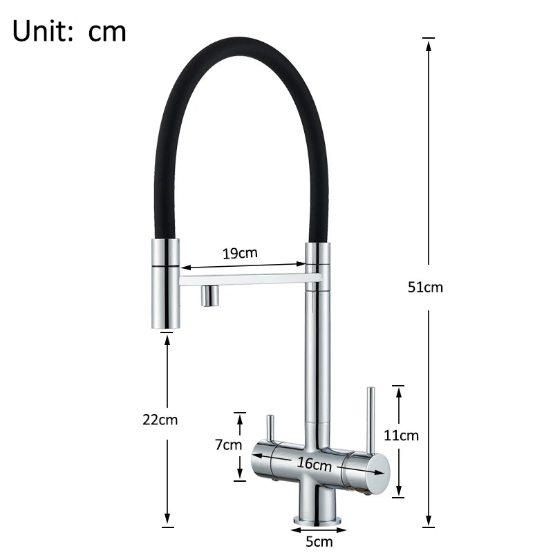 Black Grey Filtered Kitchen Faucet Water Filter Kitchen Faucets Filter Faucet Mixer Water Purification Water Drinking Water Taps
