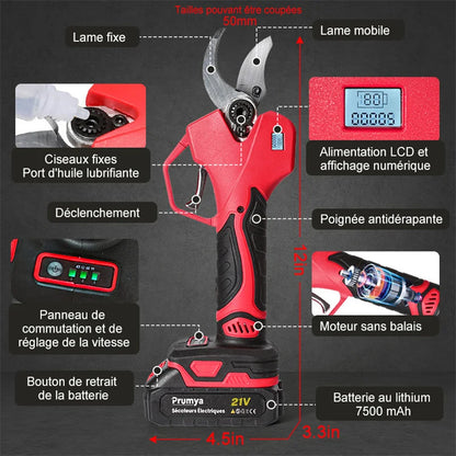 1000 W/900 W 50mm Elektrische Gartenschere Bürstenlosen Cordless Pruner Schere Garten Obst Baum Zweige Cutter Werkzeug mit 2 stücke Batterie