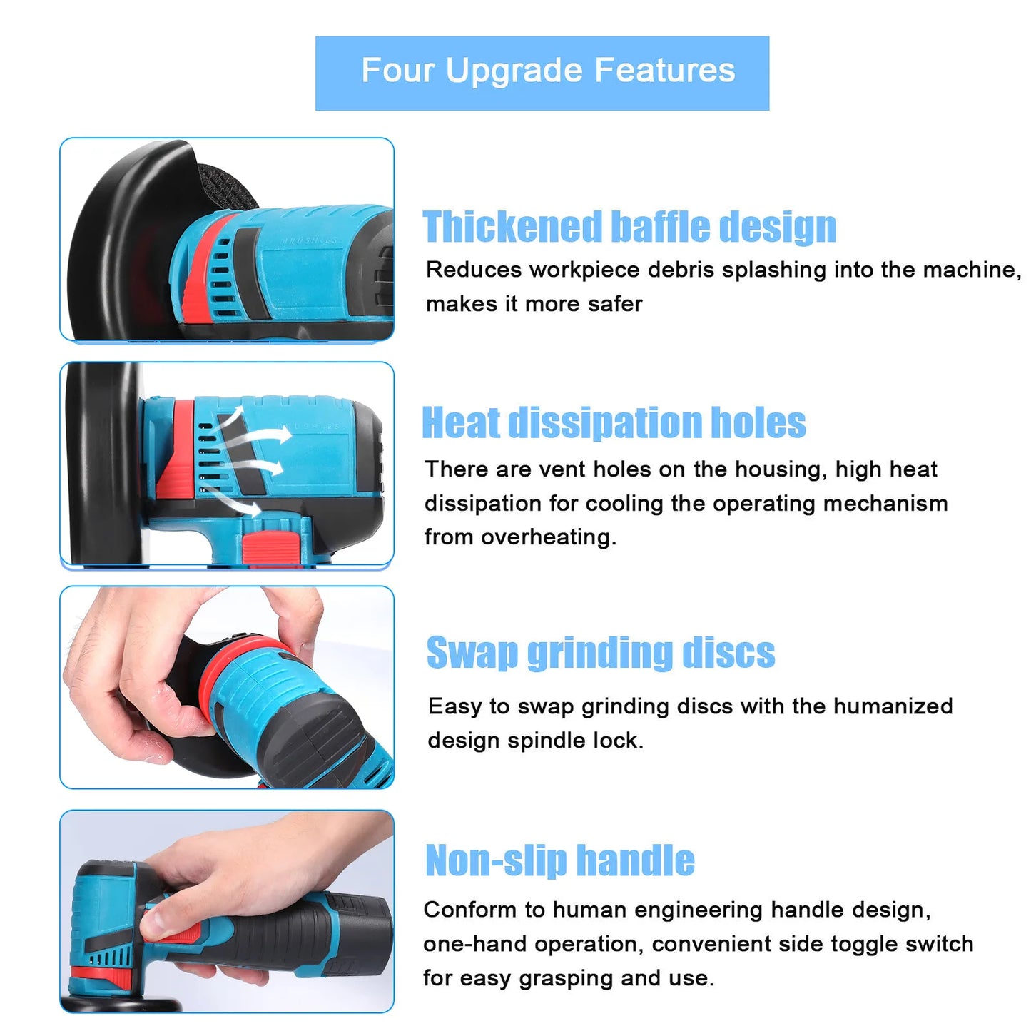 12 V Mini-Winkelschleifer Mini-Haushalt wiederaufladbar 19500 U/min Schneidemaschine Poliermaschine Elektroschleifer Poliermaschine