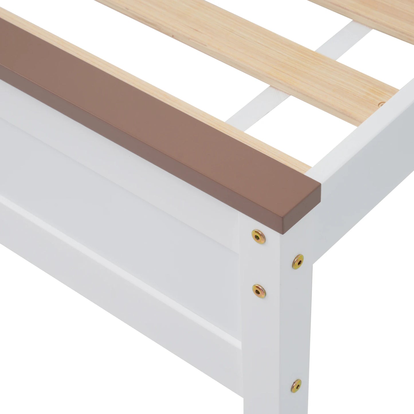 Rosahqnda Bett aus massivem Kiefernholz, Einzelbett 90 x 200 cm, Doppelbettrahmen 140 x 200 cm, Gästebett, Wohnungsbett, Jugendbett, Hauptschlafzimmer, Holz