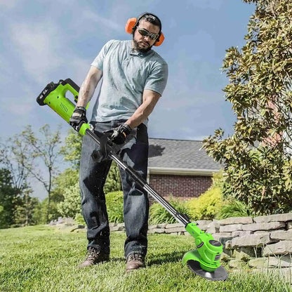 Elektrischer Rasenmäher, faltbar, für Zuhause, Garten, Rasentrimmer, 90 cm, verstellbare Größe, Hand-Backwerkzeug für 21 V-Batterie