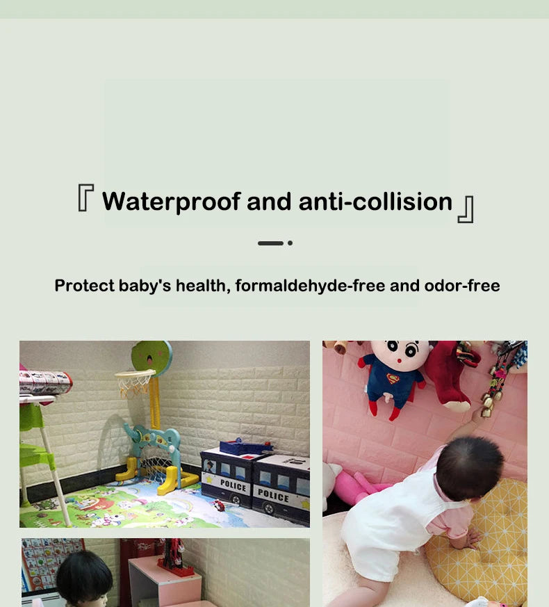 Retro Brick Pattern Room Decor PVC Home Decorations 3D Wallpaper Foam Wall Stickers DIY Self-adhesive 70cmX1m Renovation