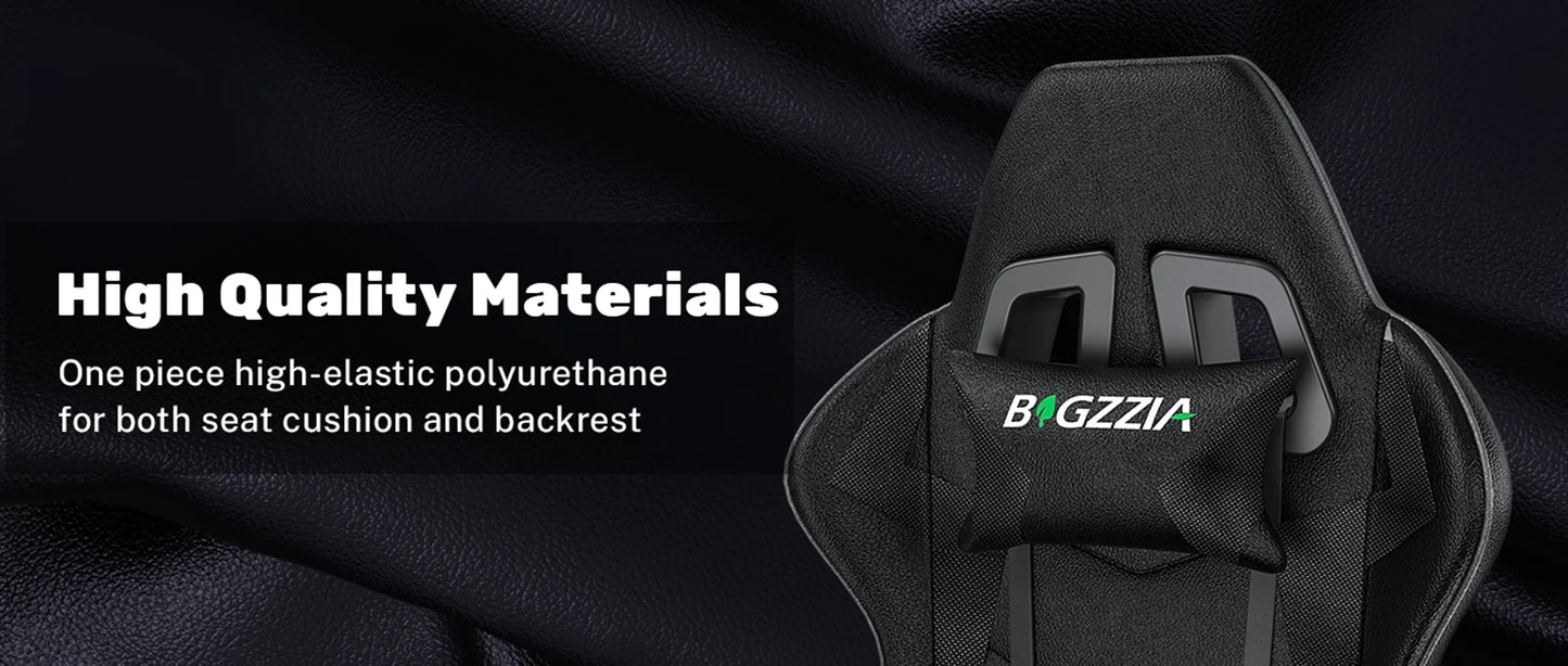 bigzzia Ergonomic Gaming Chair PC Chair Computer Chair Gaming Chair Breathable Office Chair with Cushion, Reclining Back Support