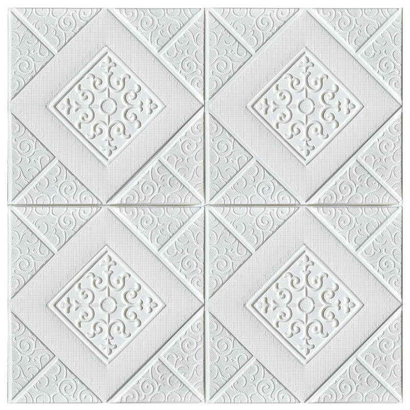 10Pcs 70*70cm Ceiling Wallpaper 3D Brick Waterproof Wall Stickers Foam Wall Paper Self-Adhesive Home Decor