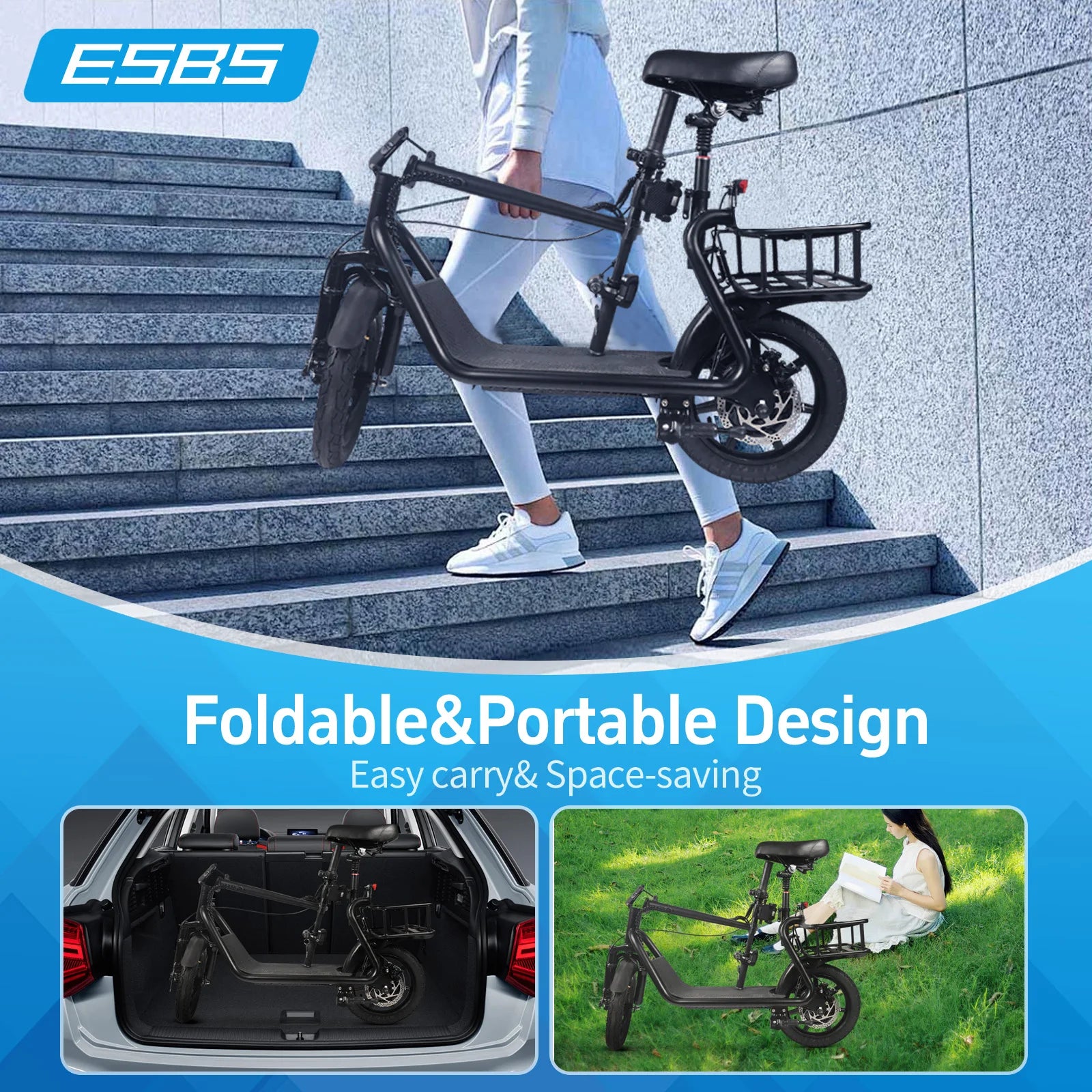 2025 New LPESBS Dual Brake Electric Scooter 500W Super Motor 35KM/H Fast Speed Portable Electric Scooter 45KM Long Range Scooter.