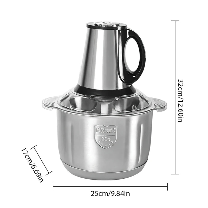 2L/5L Electric Meat Grinder Food Processor Chopper Stainless Steel Kitchen light Machine Chopper Slicer Machine Home Grinder.