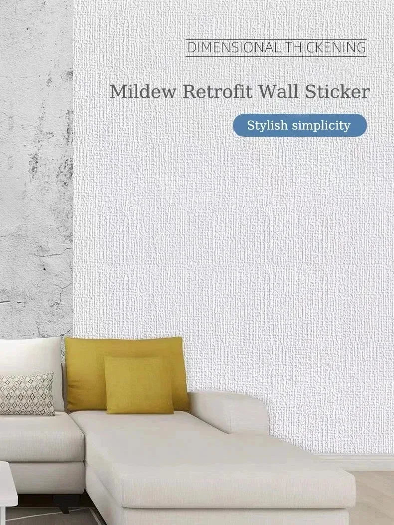 50cm Self-Adhesive Foam Wall Panel Wide 3D Linen PVC Texture Waterproof Soundproof Removable for Living Room Bedroom Home Decor