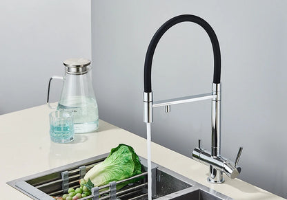 Black Grey Filtered Kitchen Faucet Water Filter Kitchen Faucets Filter Faucet Mixer Water Purification Water Drinking Water Taps