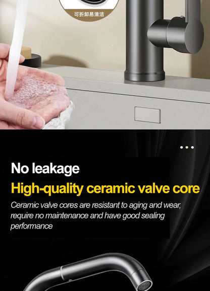 Copper universal faucet, washbasin, bathroom, cold and hot water, household washing, washing, vegetable washing, washbasin, fauc