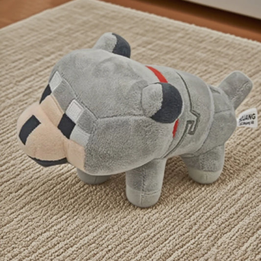 Soft and Cute Cartoon Wolf Plush Toy Skin Friendly Stuffed Toy Children's Comfort Companion Doll.