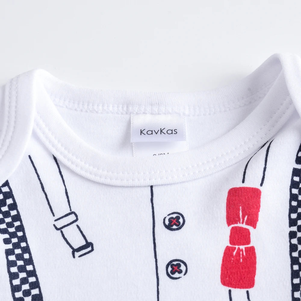 3 Stücke Baby Jungen Kleidung Neugeborenen Bebe Jungen Strampler Set Krawatte Drucken Langarm Cartoon 100% Baumwolle Body Overall Kleidung 3 ~ 24 Mt.