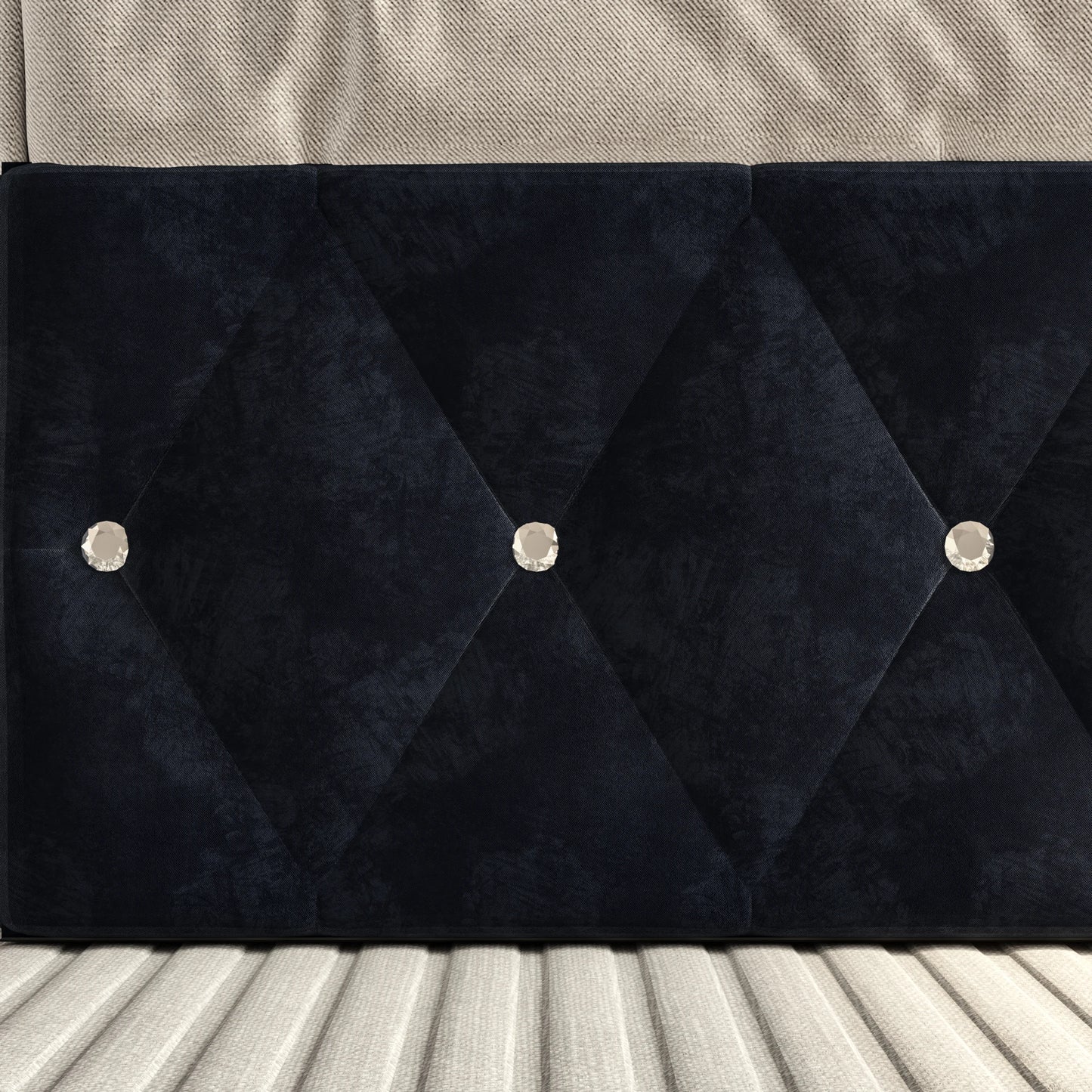 Rosahqnda gepolstertes Doppelbett 140 x 200 cm mit LED-Beleuchtung, hydraulischem Stauraumbett und Lattenrost, Funktionsbetten, Samt