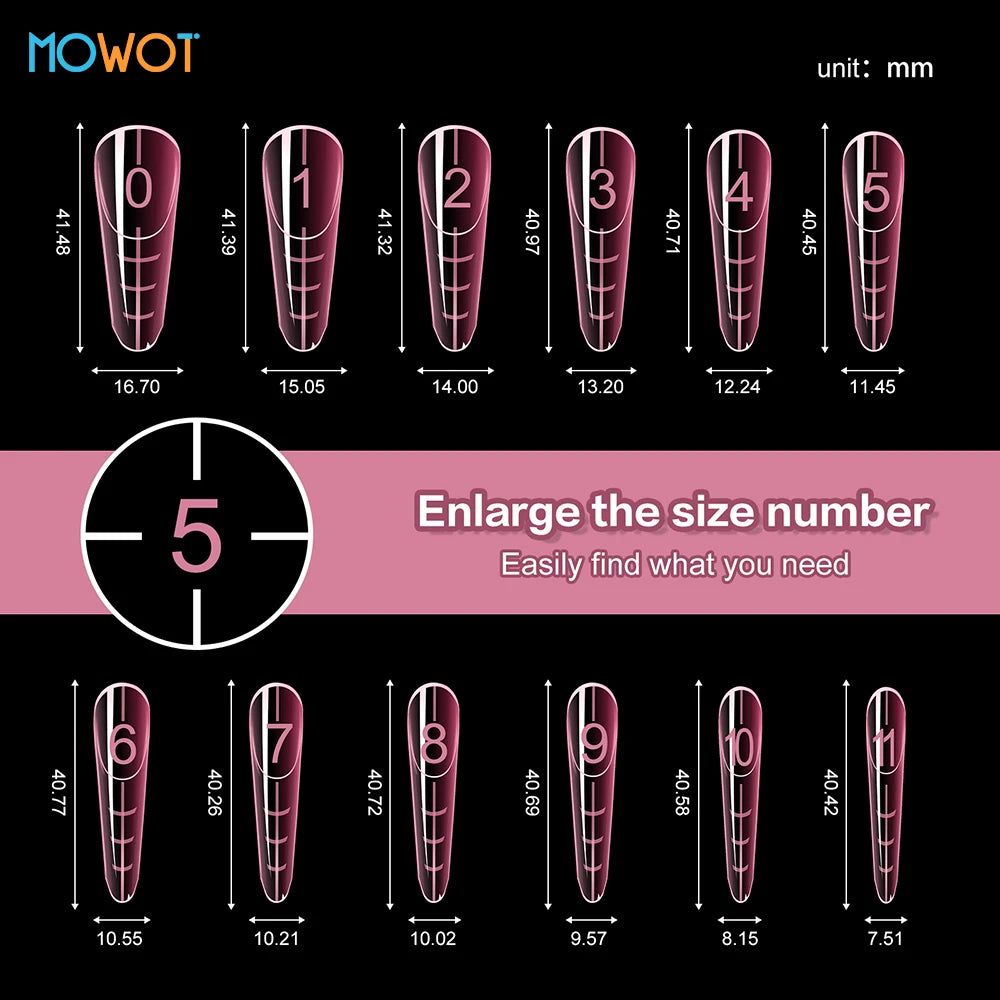 MOWOT 120pcs New French Nail Dual Forms with Rim Inside Quick Building Gel Mold Full Cover Extension Top False Tips Nail Forms.