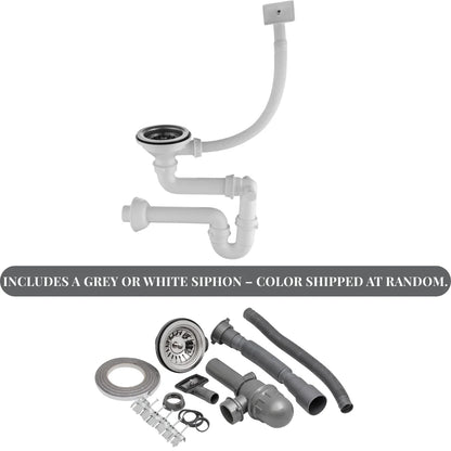 80 x 50 cm große Küchenspüle aus Edelstahl, Einzelschüssel mit Wasserhahnloch und Abtropffläche, Silber, linke/rechte Option