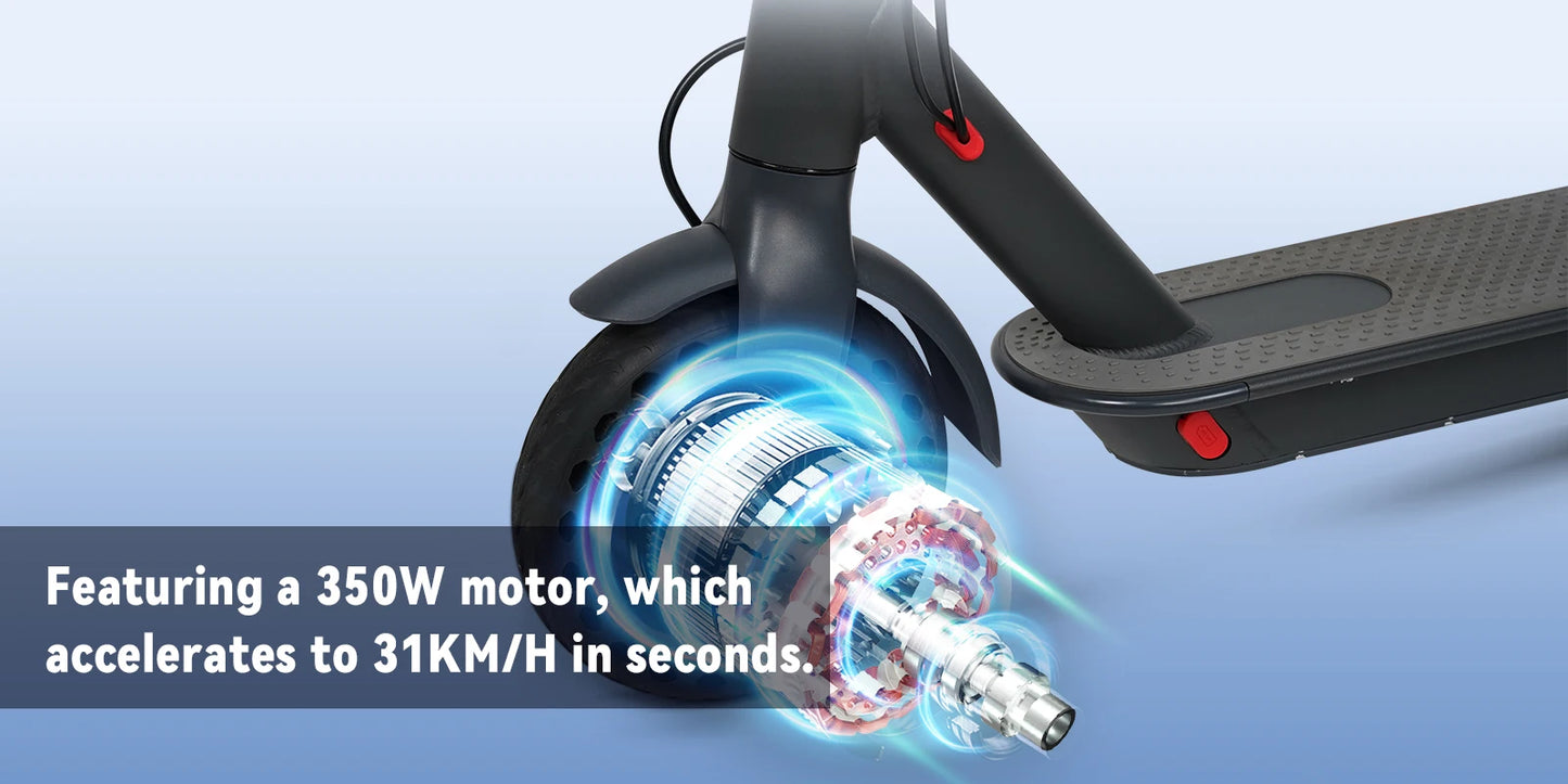 JUICEASE TX01 Electric Scooter for Adults 7.8Ah 350W Powerful Motor up to 31KM/H Speed Smart APP Electric Scooter with 5.2 Chips.