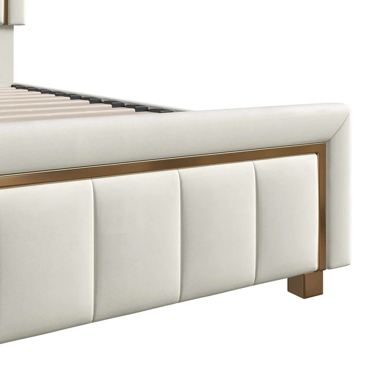 Rosahqnda Doppeltes gepolstertes hydraulisches Bett, 140-160 * 200 cm, großer Stauraum, Gästebett, Samt, schwarz, beige