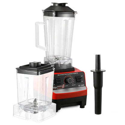 2 IN 1 Electric Blender 2000W High Power Heavy Duty Blender Food Processor Smoothie for Kitchen Juicer Durable Stationary Blende.
