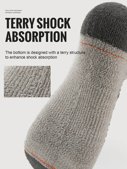 WRELS Merino Wool Socks Hiking Running Socks Soft Lightweight Shock Absorption Damping Mid-Calf Breathable Ankle Cycling Socks.