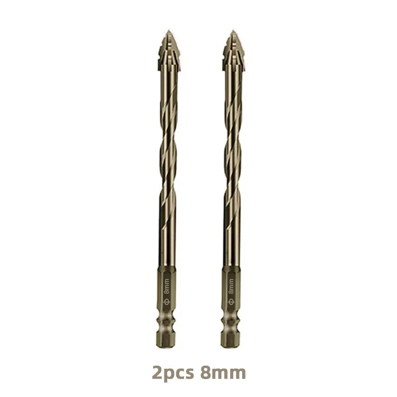 Vierkantiges gezahntes Exzenterbohrer-Set, hohe Härte, sechseckig, einfache Installation, Multifunktions-Bohrer-Set mit Schrägkopf