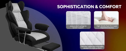 GTPLAYER Gaming Stuhl, Bürostuhl mit Taschenfeder-Lendenwirbelstütze, ergonomischer und komfortabler breiter Büro-Computersessel