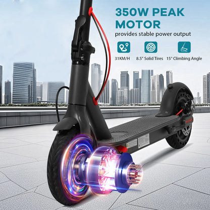 New 2025 AOVOPRO 31KM/H Adults Electric Scooter 36V 350W 25/35KM Long Range 8.5 Inch Dual Brake Folding Electric Kick Scooter.
