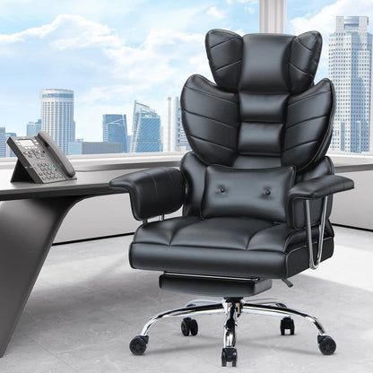 Desk Chairs Ergonomic Office Chair PU Leather Computer Chairs Adjustable Big High Back Executive Chair Swivel Chair