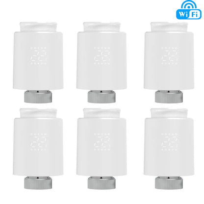 EZAIOT Smart Tuya Wifi/ZigBee3.0 Radiator Actuator TRV Programmable Thermostatic App Remote Temperature Controller Alexa Google