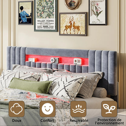 Rosahqnda Polsterbett,Hydraulisches Funktionsbett,Samtkopfteil,Polsterbett,Plattformrahmen mit hochklappbarem Stauraum