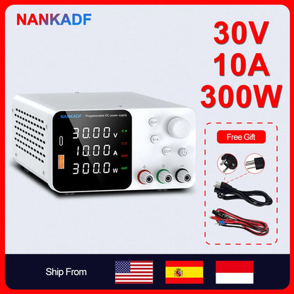 NANKADF Lab Bench Power Supply 30V 10A Switching Power Supply Unit 30V 5A  Adjustable Source 60V 5A Voltage Stabilizer 120V 3A