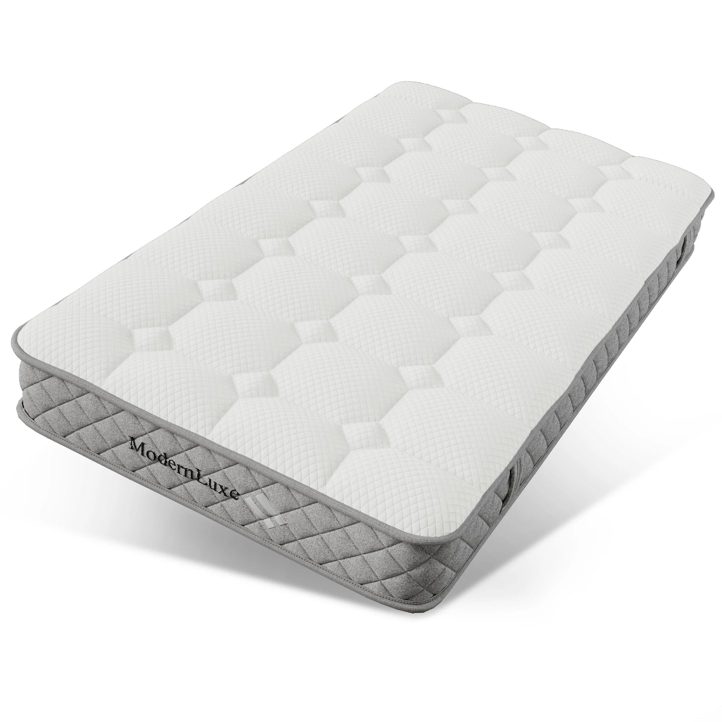 Mattress mit 7-Zonen-Taschenfederkern, Härtegrad H3 (mittelfest) Orthopädische Kaltschaummatratze 20 cm Höhe, 4 Griffe + Vakuumverpackt