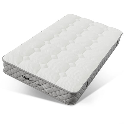 Mattress mit 7-Zonen-Taschenfederkern, Härtegrad H3 (mittelfest) Orthopädische Kaltschaummatratze 20 cm Höhe, 4 Griffe + Vakuumverpackt