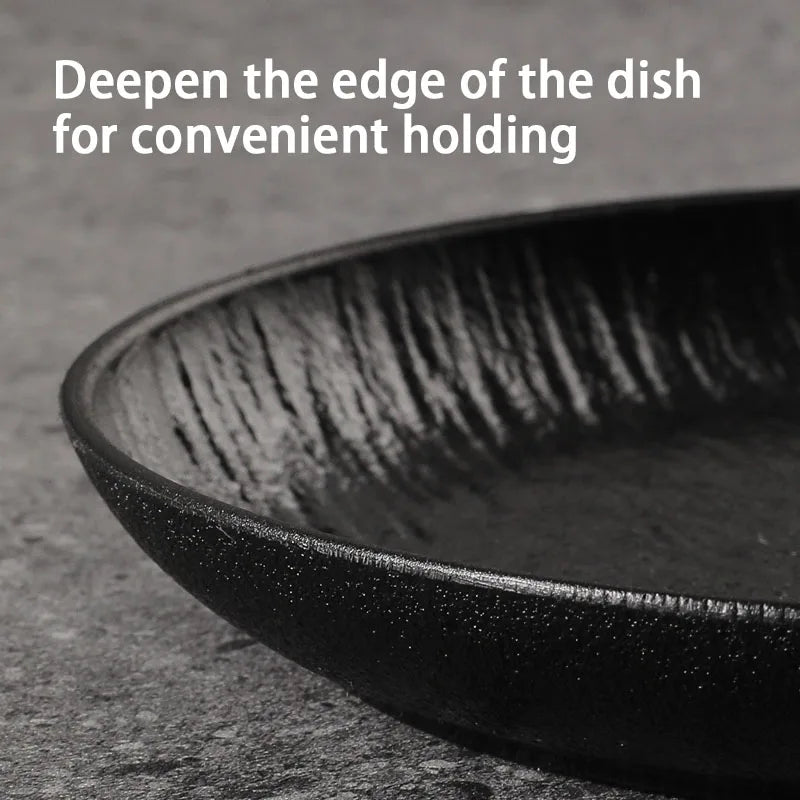 INS Stone Grain Bone Plate Relief Premium Steak Dining for Simple western Food Plate Salad Plate Special Look Household Items.