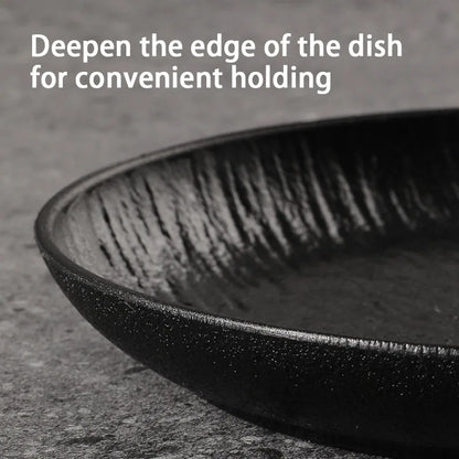 INS Stone Grain Bone Plate Relief Premium Steak Dining for Simple western Food Plate Salad Plate Special Look Household Items.