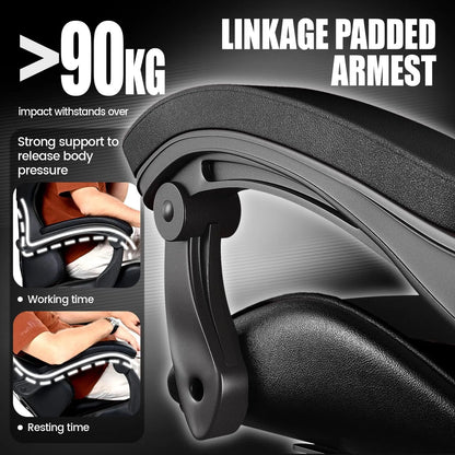 bigzzia Ergonomic Gaming Chair PC Chair Computer Chair Gaming Chair Breathable Office Chair with Cushion, Reclining Back Support