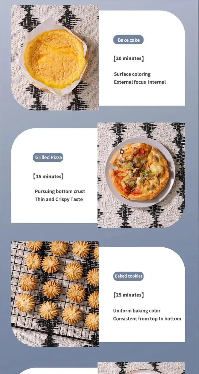 1350W Large Capacity Electric Air Fryers Oil-free Automatic Household Kitchen 360°Baking Convection Oven Deep Fryer without Oil.