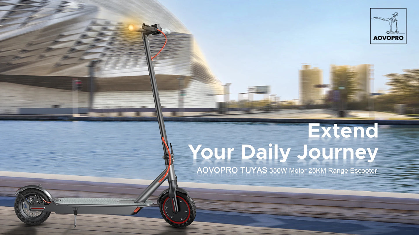 2025 New AOVOPRO Turn Signal Electric Scooter 350W 8.5 Inch Tire APP Smart Escooter 31KM/H 36V10.5AH Electric Scooter for Adults