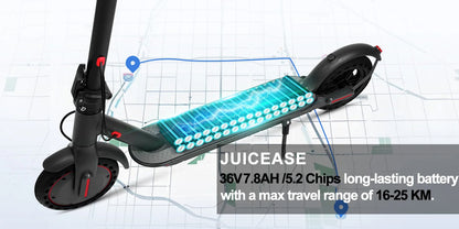 JUICEASE TX01 Electric Scooter for Adults 7.8Ah 350W Powerful Motor up to 31KM/H Speed Smart APP Electric Scooter with 5.2 Chips.