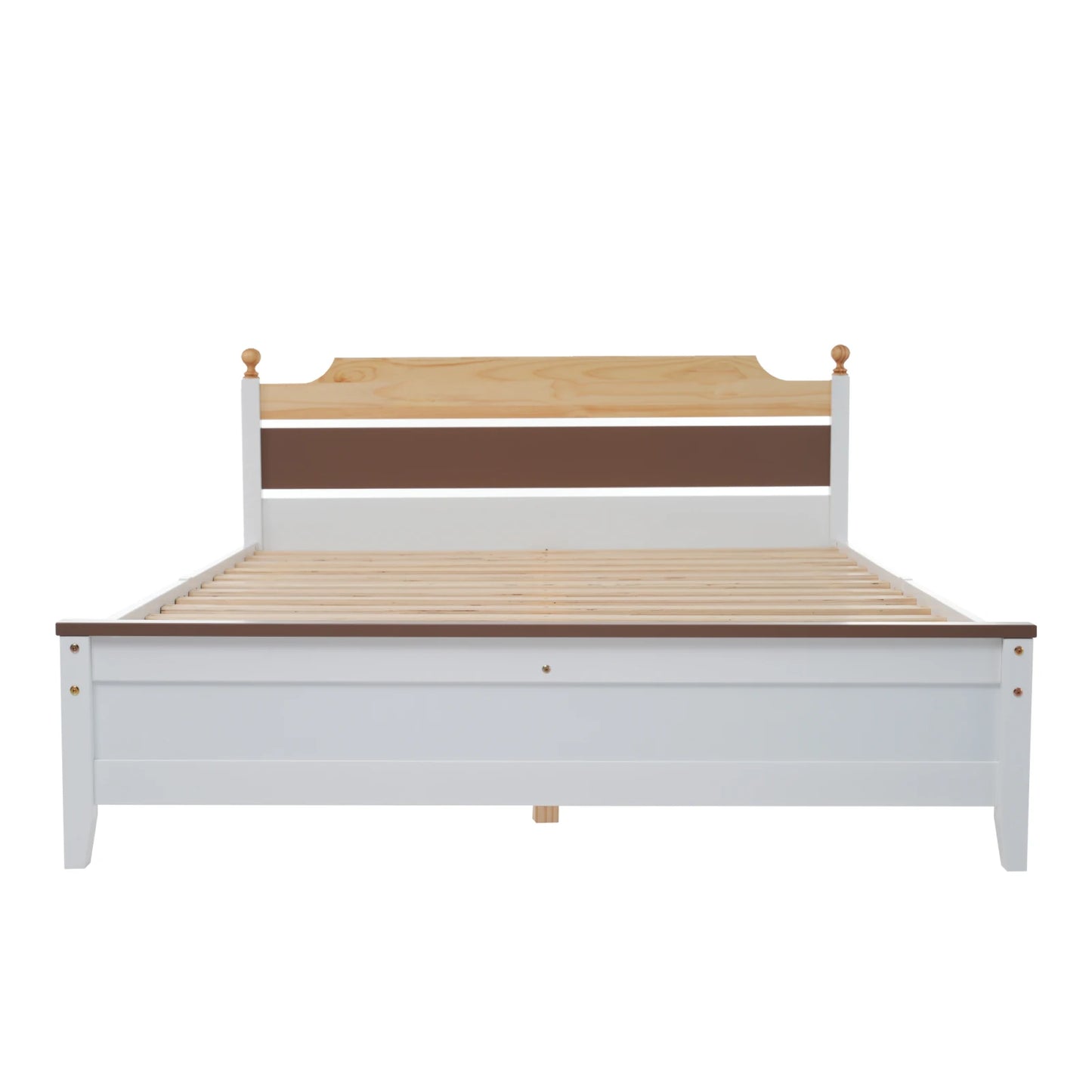 Rosahqnda Bett aus massivem Kiefernholz, Einzelbett 90 x 200 cm, Doppelbettrahmen 140 x 200 cm, Gästebett, Wohnungsbett, Jugendbett, Hauptschlafzimmer, Holz