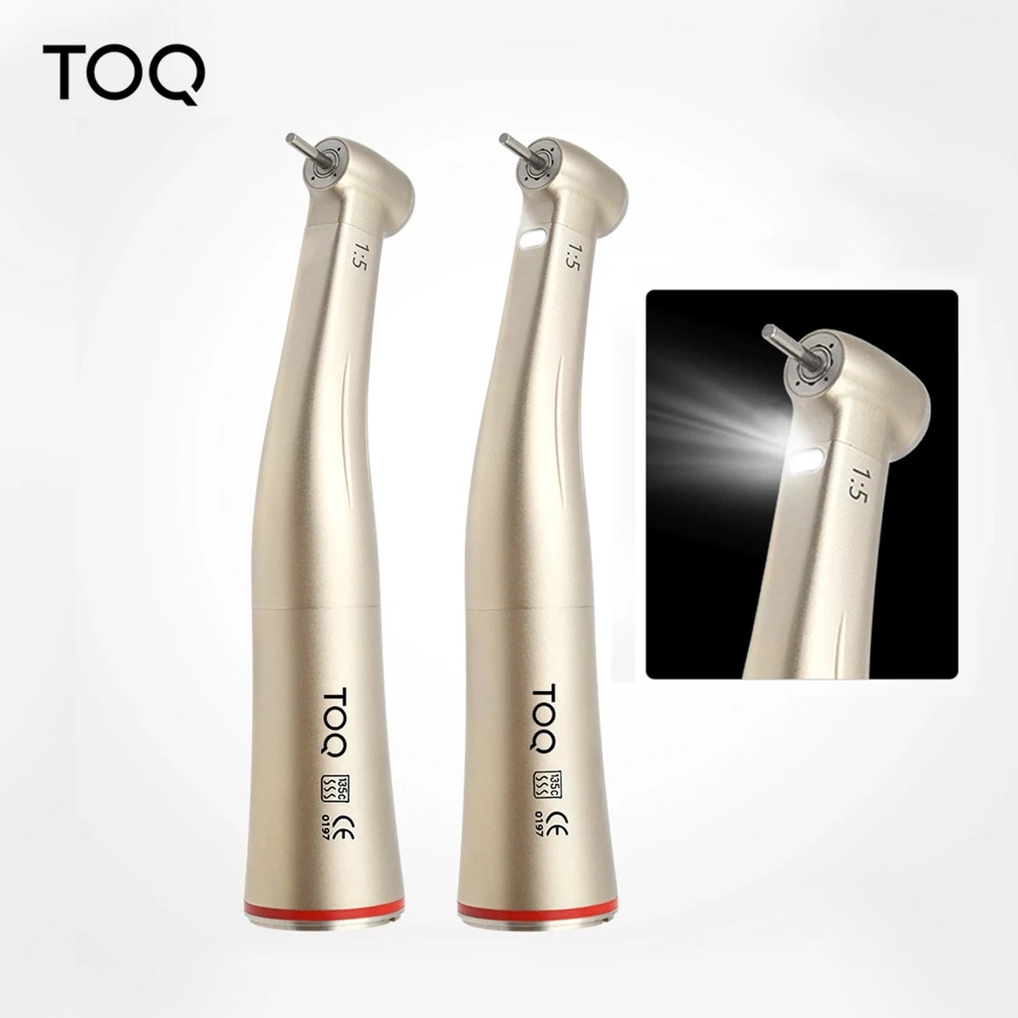 Dental Factory equipment increasing red ring 1:5 with light contra angle handpiece Push Button dental handpiece medical suppl.