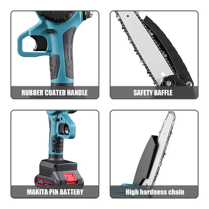 8 Zoll 3000w kabellose elektrische Kettensägen leistungs starke Schnitts äge Holz bearbeitung Garten Trimm sägen Elektro werkzeuge für Makita 18V Batterie